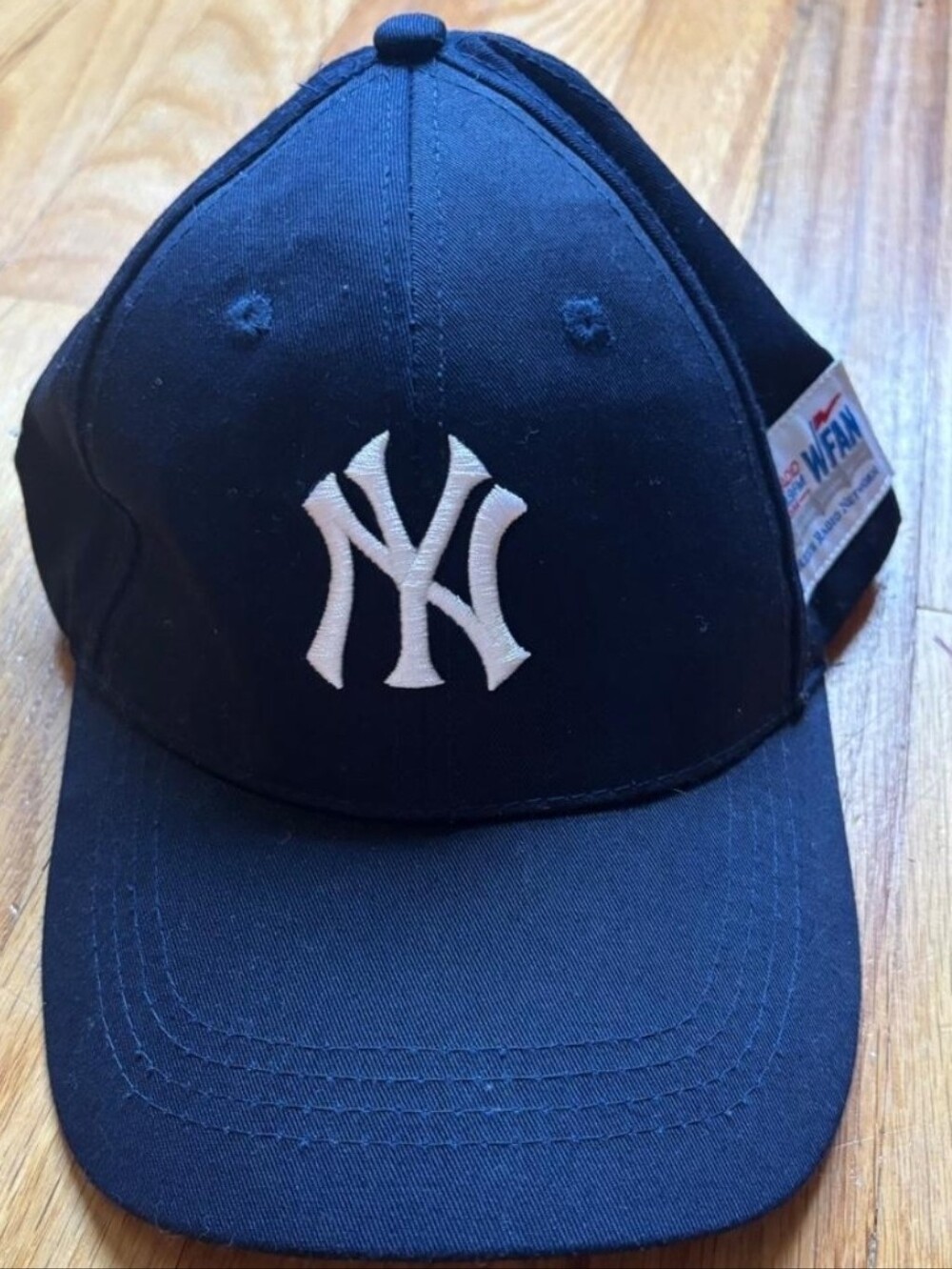Vintage New York Yankees WFAN Sports Radio 66AM 101.9FM Baseball Cap Navy Blue
